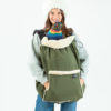 Couverture de portage - Isara - olive - porte-bébé en hiver protection de porte-bébé cape portage