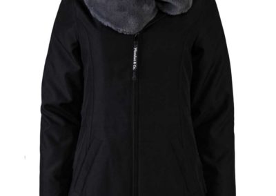 manteau parka de portage wallaby de wombat & co noir anthracite porte-bébé écharpe de portage hiver froid