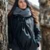 manteau parka de portage wallaby de wombat & co noir anthracite porte-bébé écharpe de portage hiver froid