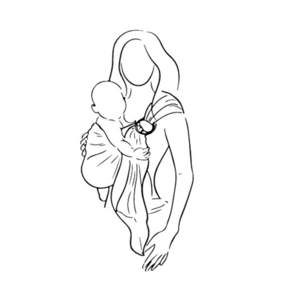 sling porte-bébé facile rapide débutant écharpe avec anneaux