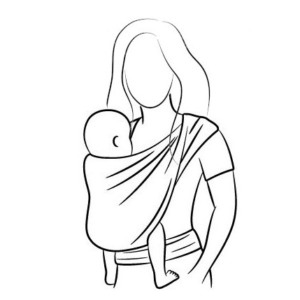 écharpe de portage tissée bébé porte-bébé dès la naissance