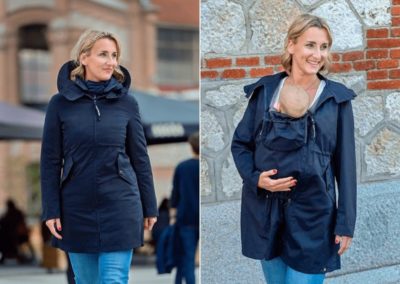 Manteau de portage 3 en 1 imperméable veste doudoune Kowari - Wombat & Co - grossesse maternité femme enceinte