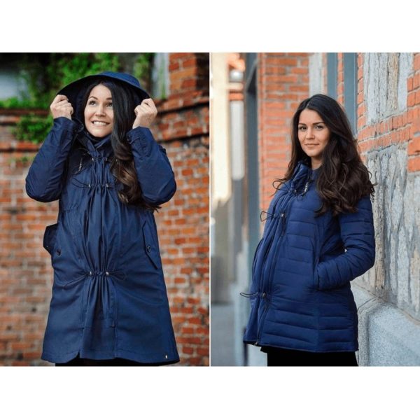 Manteau de portage 3 en 1 imperméable veste doudoune Kowari - Wombat & Co - grossesse maternité femme enceinte