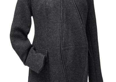 Manteau en laine de portage et grossesse – Mamalila – Gris Anthracite