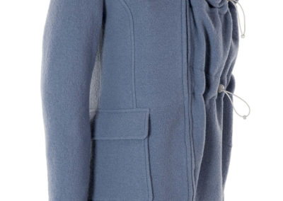 Manteau en laine hiver de portage et grossesse - Mamalila - Bleu