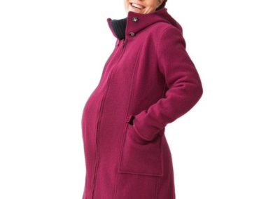 manteau pour femme enceinte portage, maternité framboise mamalila