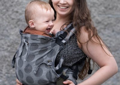 Porte-bébé Multi Soft - Kinder Hop - Dots light grey