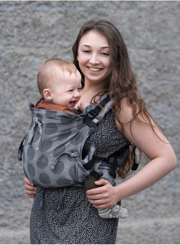 Porte-bébé Multi Soft - Kinder Hop - Dots light grey
