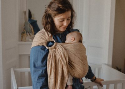Bud & Blossom - Sling - Chai écharpe de portage facile porte-bébé sans nouage rapide dès la naissance physiologique