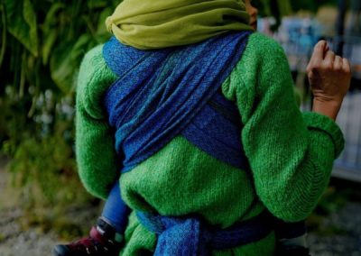 écharpe de portage little frog lovely darkness tencel coton soutenante confortable facile écharpe tissée bébé