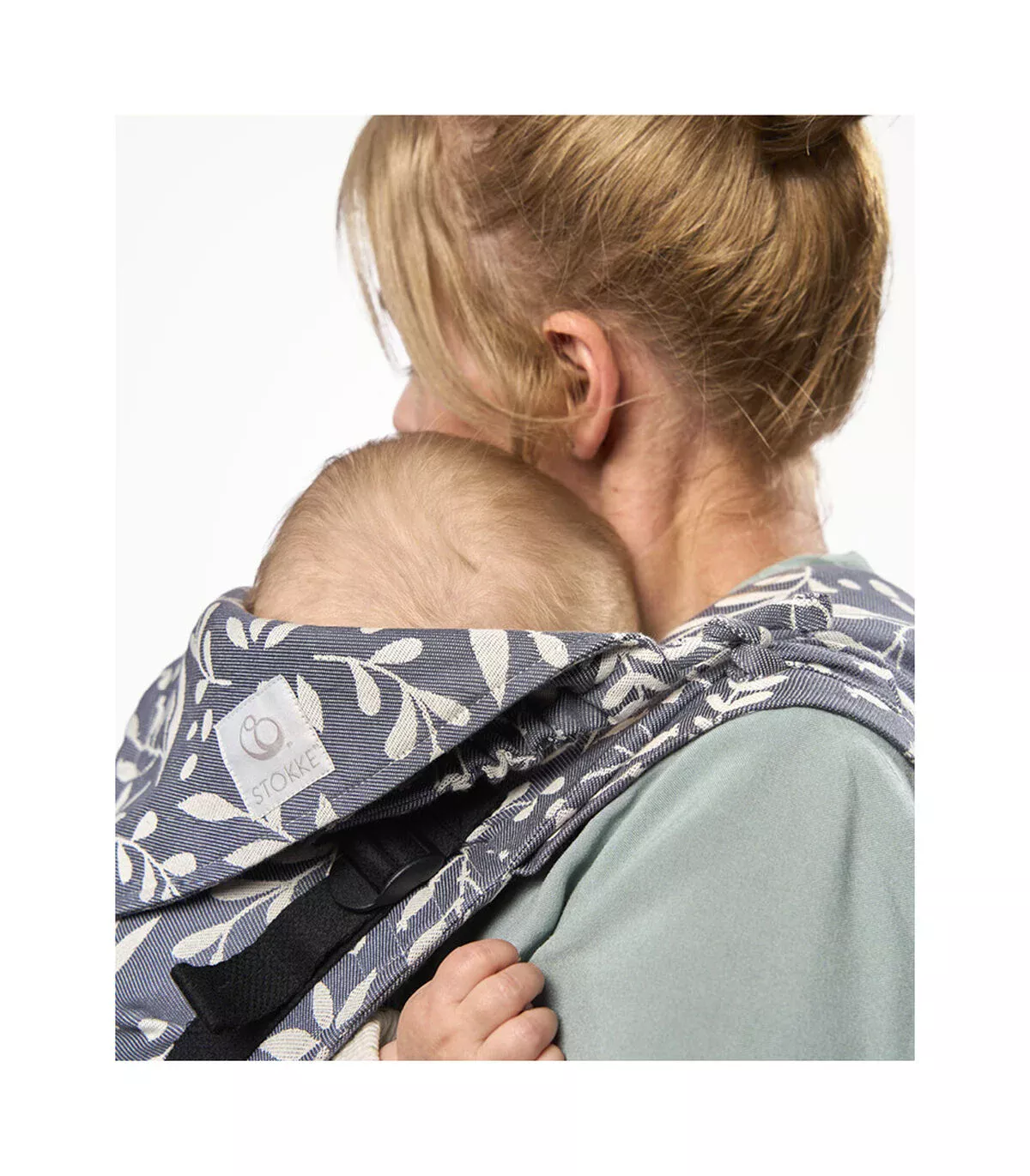Stokke Limas Plus Floral Slate porte-bébé hybride évolutif physiologique nouer pratique simple ventral dorsal coton bio