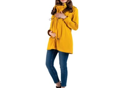 wombat co numbat go jaune moutarde veste de portage grossesse ventral dorsal légère printemps automne déperlante compacte