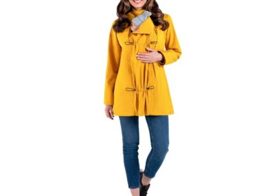 wombat co numbat go jaune moutarde veste de portage grossesse ventral dorsal légère printemps automne déperlante compacte