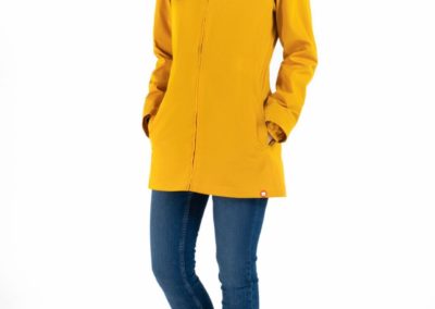 wombat co numbat go jaune moutarde veste de portage grossesse ventral dorsal légère printemps automne déperlante compacte