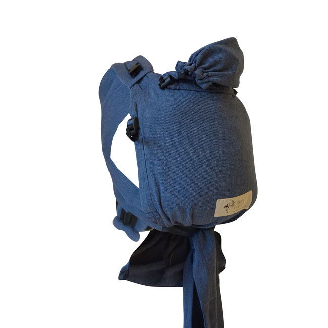 porte-bébé storchenwiege baby carrier bleu jeans évolutif physiologique réglable à partir de 1 mois