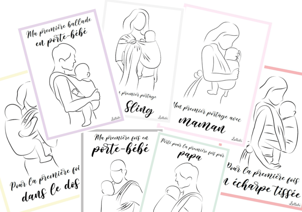cartes étapes bébé portage écharpe faire des photos souvenir