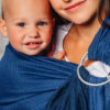 Sling - Lennylamb - Cobalt Herringbone écharpe de portage bébé sans noeud anneaux ringsling facile rapide pratique nouveau-né