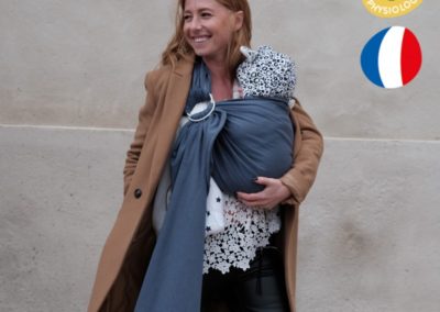 sling néobulle my sling bleu jersey extensible écharpe porte-bébé facile sans noeud dès la naissance nouveau-né made in france
