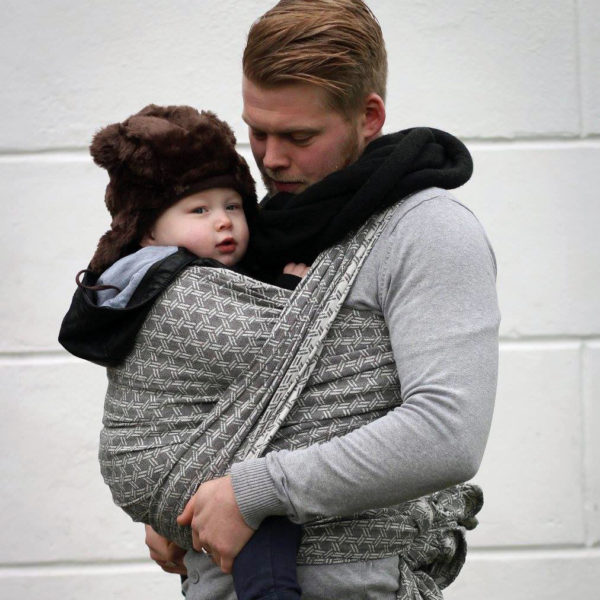 yaro écharpe de portage tissée basket black coton porter bébé dès la naissance pas chere rapport qualité-prix débutant taille 6 4,6m