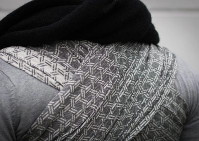 yaro écharpe de portage tissée basket black coton porter bébé dès la naissance pas chere rapport qualité-prix débutant taille 6 4,6m