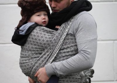 yaro écharpe de portage tissée basket black coton porter bébé dès la naissance pas chere rapport qualité-prix débutant taille 6 4,6m