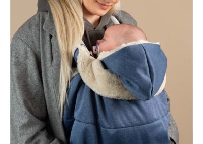 couverture de portage hiver isara protection porte-bébé écharpe de portage softshell impermeable polaire chaude