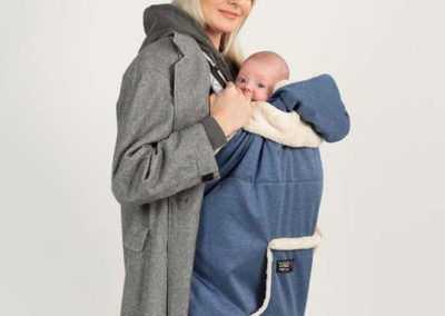 couverture de portage hiver isara protection porte-bébé écharpe de portage softshell impermeable polaire chaude