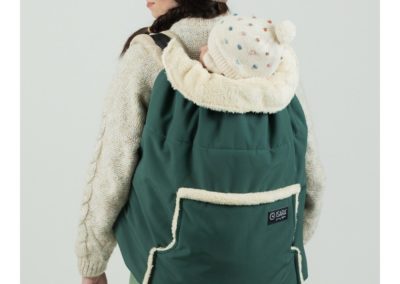 Couverture de portage hiver protège porte bébé universelle 3 en 1 Isara softshell imperméable coupe-vent chaude cape protection en temps froid pour écharpe de portage et porte-bébé