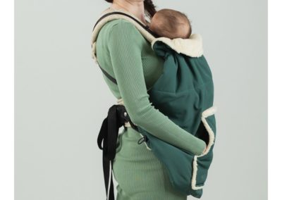 Couverture de portage hiver protège porte bébé universelle 3 en 1 Isara softshell imperméable coupe-vent chaude cape protection en temps froid pour écharpe de portage et porte-bébé