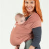 écharpe de portage isara bambou rusty rose extensible élastique pratique facile pratique idéale débutant dès la naissance porter bébé nouveau-né