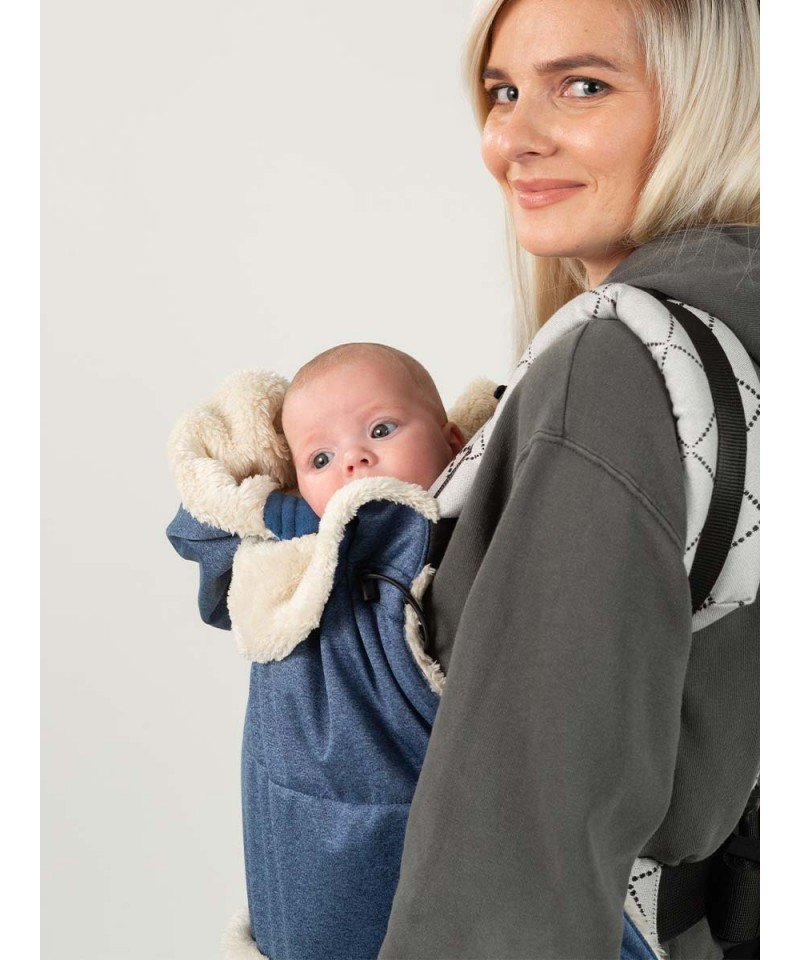 couverture de portage hiver isara protection porte-bébé écharpe de portage softshell impermeable polaire chaude