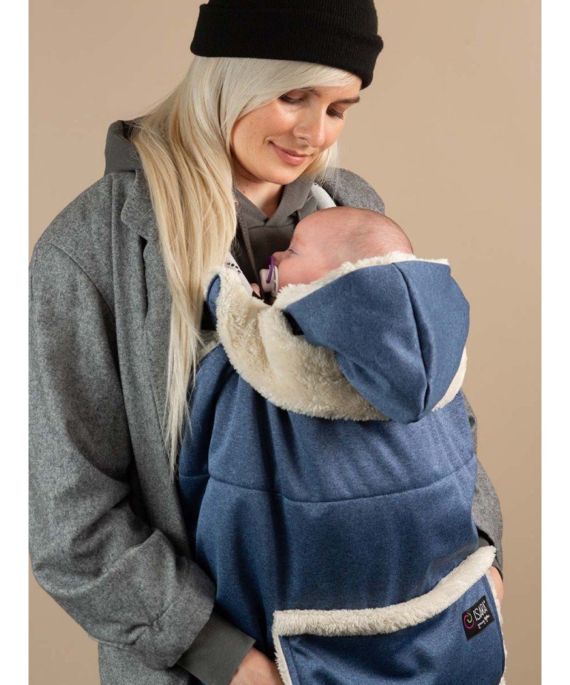 couverture de portage hiver isara protection porte-bébé écharpe de portage softshell impermeable polaire chaude