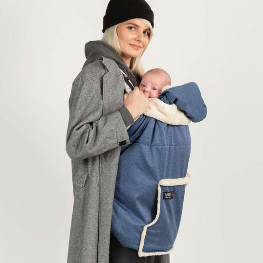 couverture de portage hiver isara protection porte-bébé écharpe de portage softshell impermeable polaire chaude