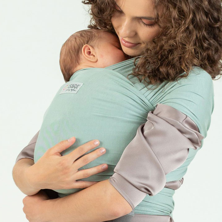 écharpe de portage isara bambou extensible élastique pratique facile pratique idéale débutant dès la naissance porter bébé nouveau-né