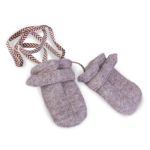 moufles bébé laine naturelle hiver chaud doublé neige beige