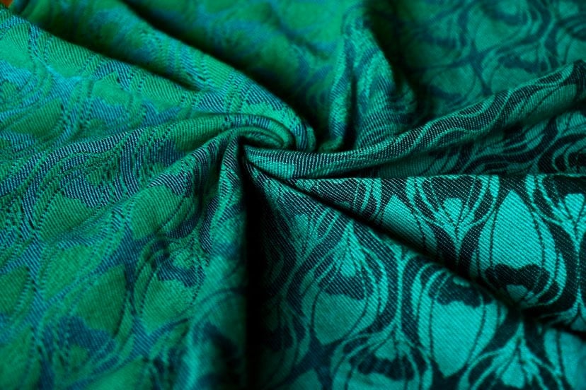 écharpe de portage yaro tissée polyvalente agréable confortable la fleur duo black green blue mata coton