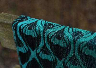 écharpe de portage yaro tissée polyvalente agréable confortable la fleur duo black green blue mata coton