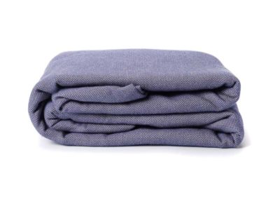 écharpe de portage tissée néobulle bleu cobalt sergé brisé dès la naissance nouveau-né coton bio gots
