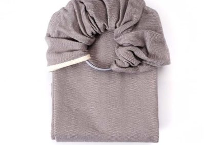 sling néobulle gris vintage écharpe de portage bébé sans noeud facile ringsling 100% coton bio gots dès la naissance