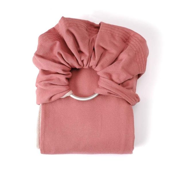 sling néobulle terracotta rose écharpe de portage sans noeud ringsling 100% coton bio gots dès la naissance