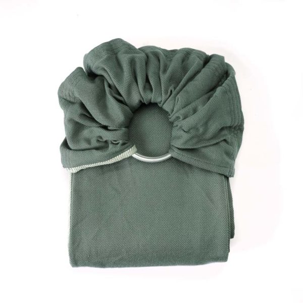 sling néobulle vert eucalyptus écharpe de portage sans noeud ringsling 100% coton bio gots dès la naissance