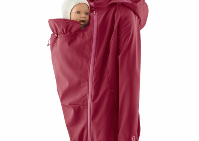 mamalila softshell veste de portage berry framboise portage écharpe porte-bébé grossesse maternité imperméable hiver automne pratique