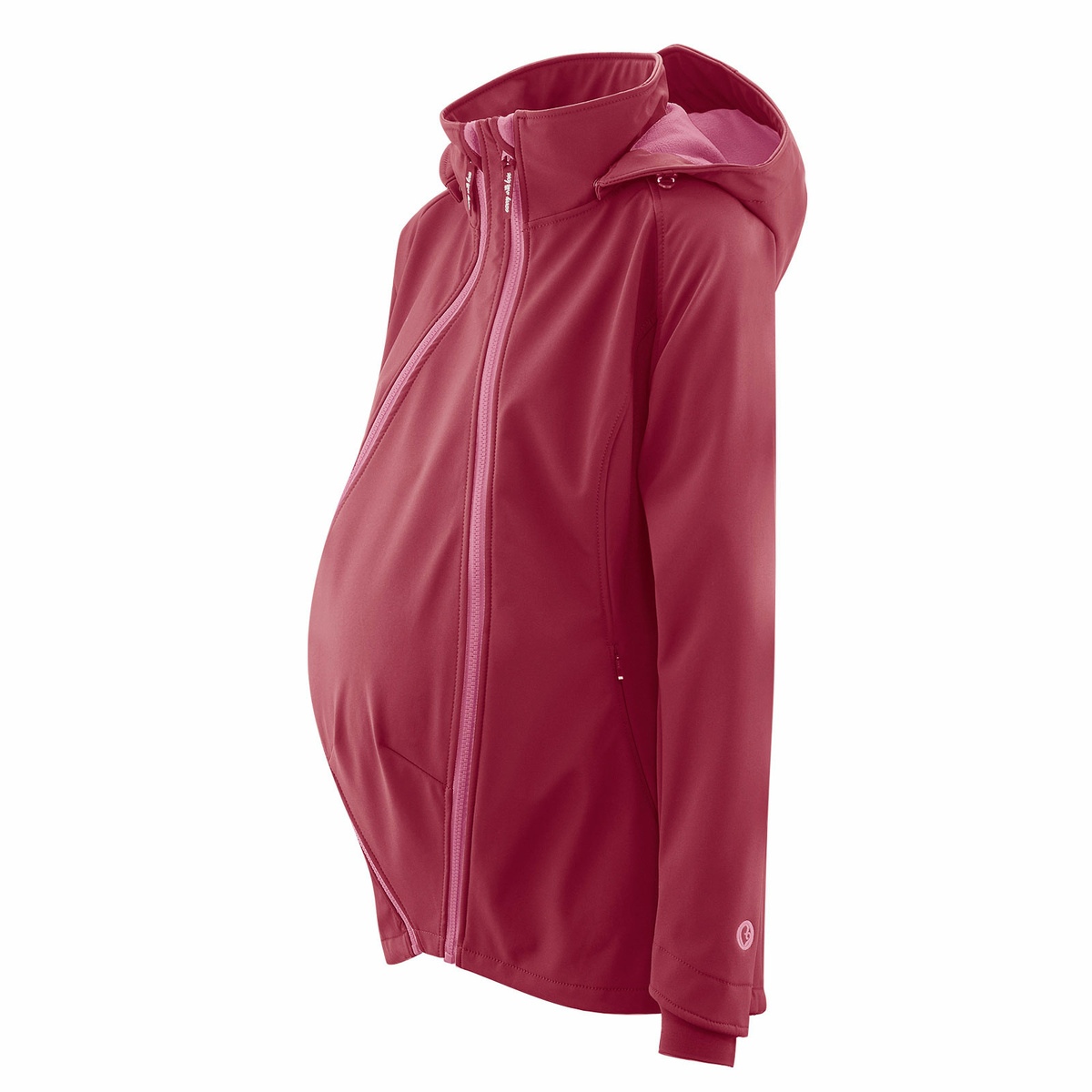 mamalila softshell veste de portage berry framboise portage écharpe porte-bébé grossesse maternité imperméable hiver automne pratique