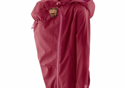 mamalila softshell veste de portage berry framboise portage écharpe porte-bébé grossesse maternité imperméable hiver automne pratique