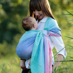 sling little frog écharpe de portage aurora cube