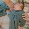 sling néobulle vert eucalyptus écharpe de portage sans noeud ringsling 100% coton bio gots dès la naissance