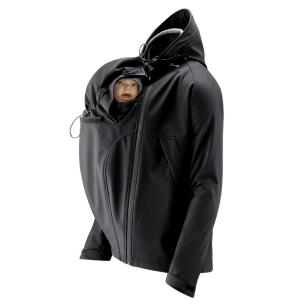 veste portage mamalila homme porter bébé dos ventre imperméable coupe vent papa insert porte-bébé