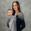 sling écharpe de portage sans noeud lennylamb ombre grey