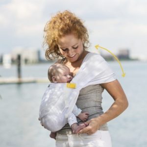 minimonkey mini sling blanc porte-bébé portage pratique facile compact léger physiologique ergonomique réglable été pas chaud portage d'appoint