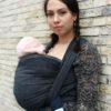 yaro écharpe de portage newborn black grey anthracite noire écharpe tissée porter bébé nouveau-né dès la naissance facile rapide confortable simple sans rodage